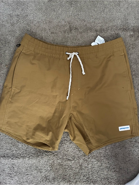 Patagonia Other - Patagonia Men’s Tan Hybrid Shorts with White Drawstring - ripstop - waterproof